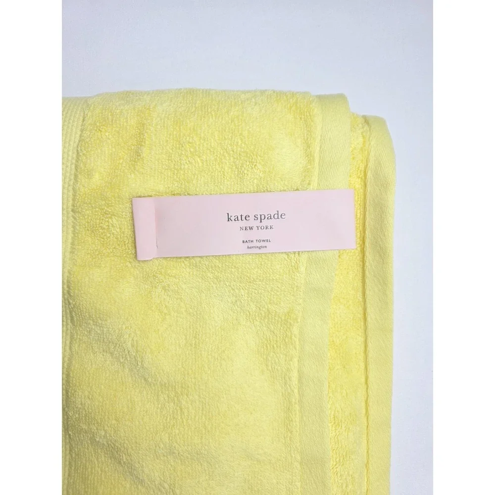 Kate Spade Harrington bath towel NWT yellow‎ cotton 30x56